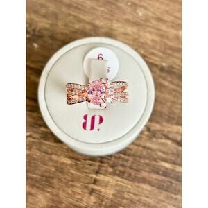 Bomb Party RBP5945 Graceful Dreams Rose Quartz Cubic Zirconia Rose Gold Size 9